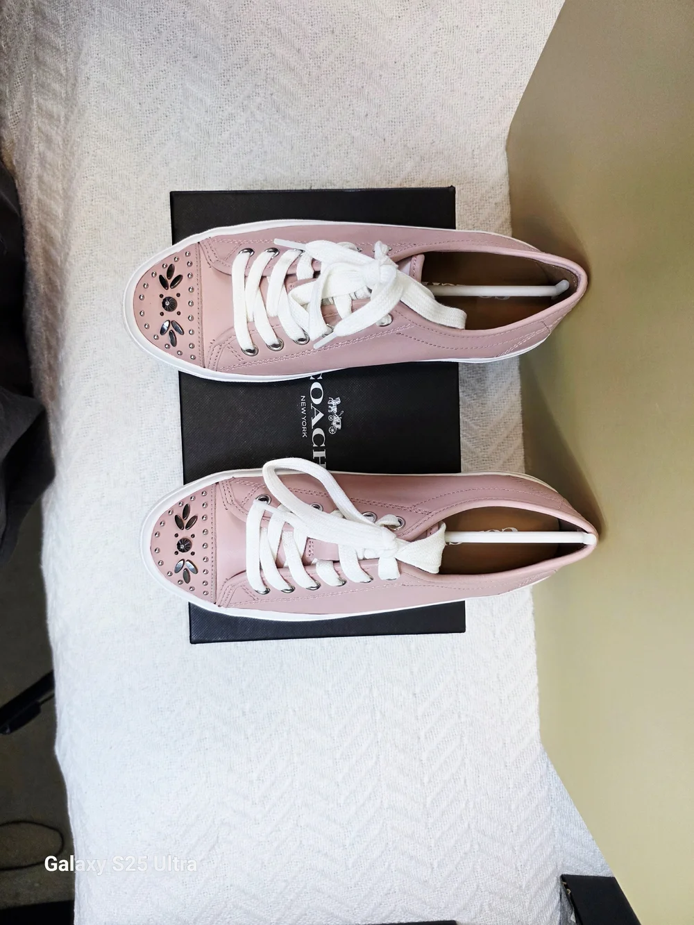 COACH Elle Matte Calf Leather Sneakers In Pink/Pink Size  7M